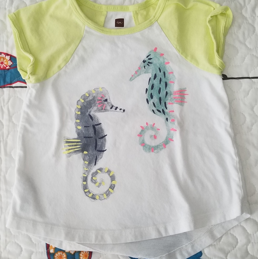 Tea Collection seahorse tee, size 2
